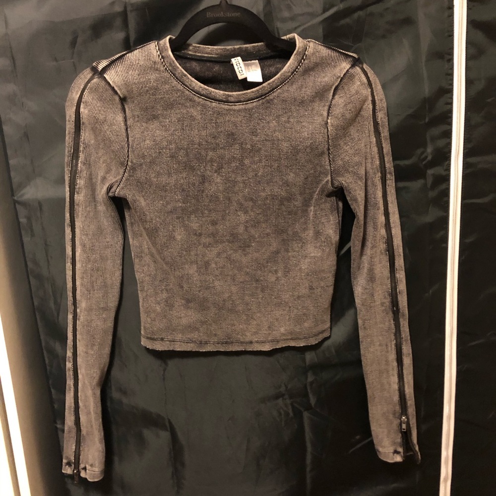 h&m long sleeve crop top